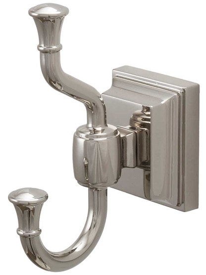 Stratton Towel Hook in Polished Nickel.